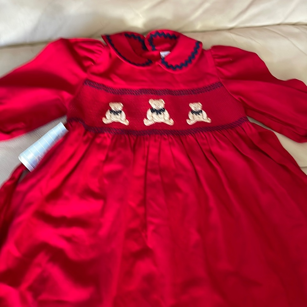 Beautiful red dress; made in France